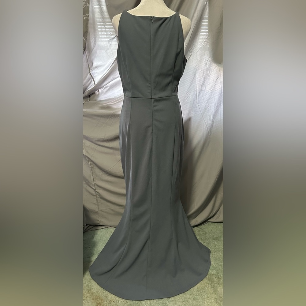 Manydress Elegant Gray Women's Sleeveless Long Dress - Picture 2 of 3